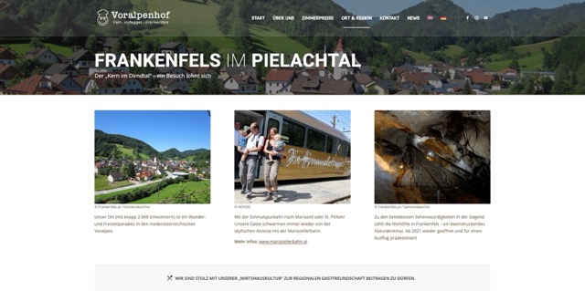 Website des Voralpenhofs