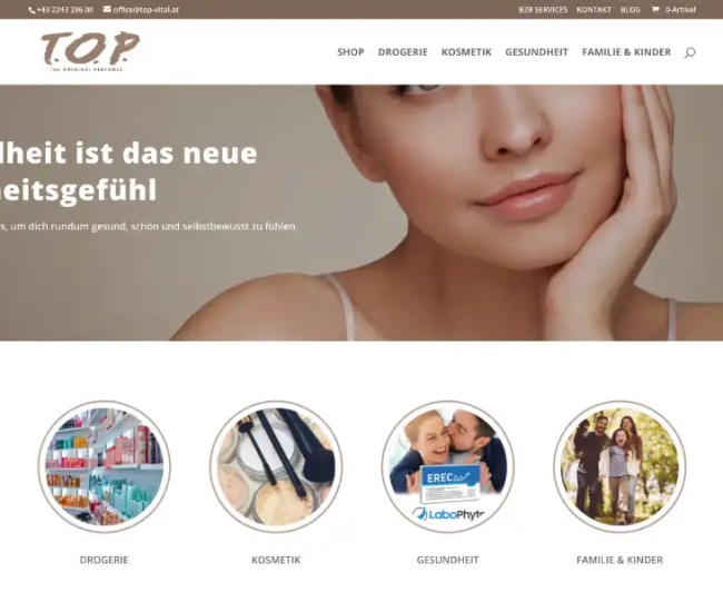 Webshop Frontpage