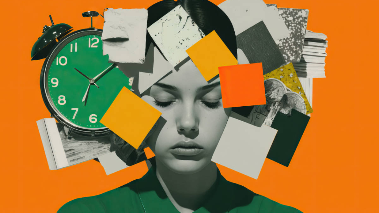 Frau mit Chaos um ihren Kopf als stilvolles Symbolbild für SEO-Fehler beim Website Relaunch